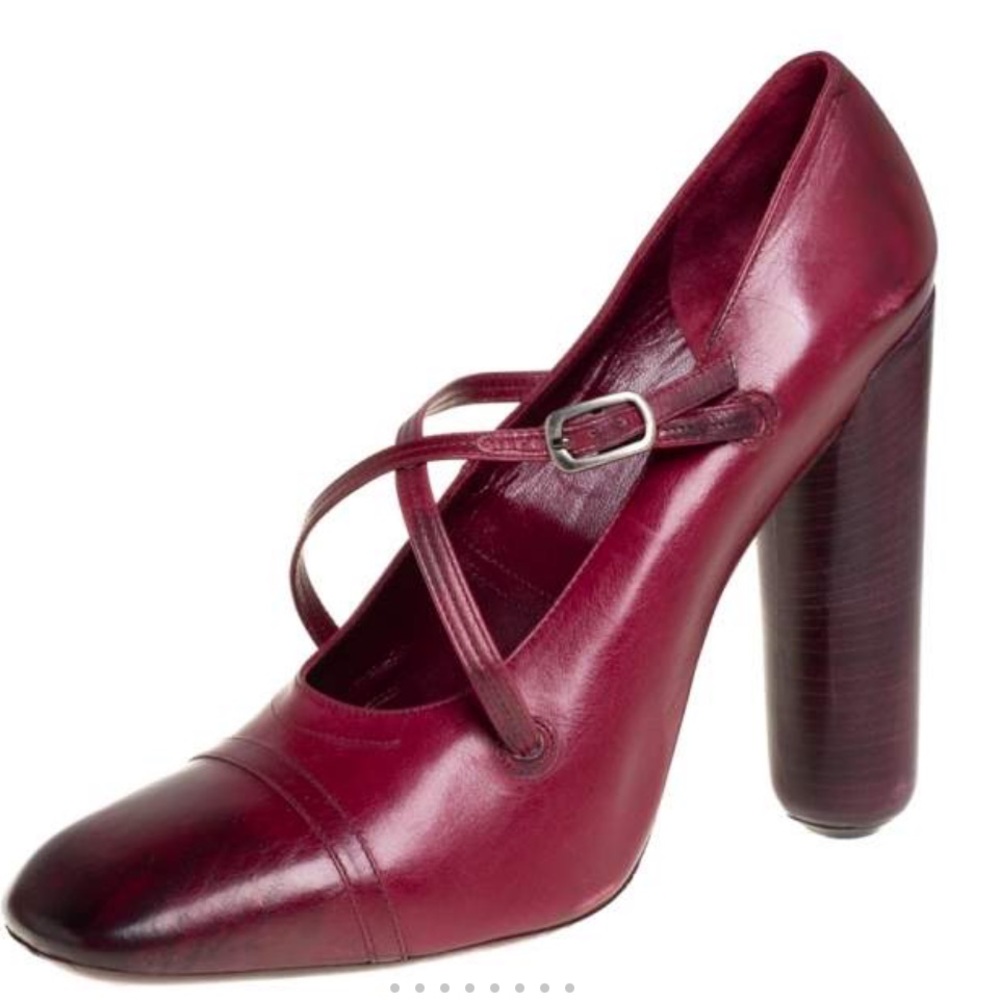 Vintage Marc Jacobs Burgundy Mary Jane Heels